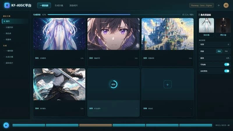 Keyframe(KF)关键帧AI平台界面